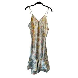 Vintage 90s Victoria’s Secret Gold Label Slip Dress Satin Floral Ruffle Size M